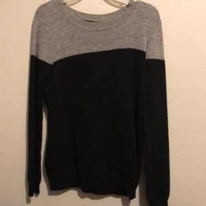 black & grey sweater